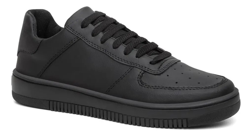 Classic All-Black Casual Platform Sneaker